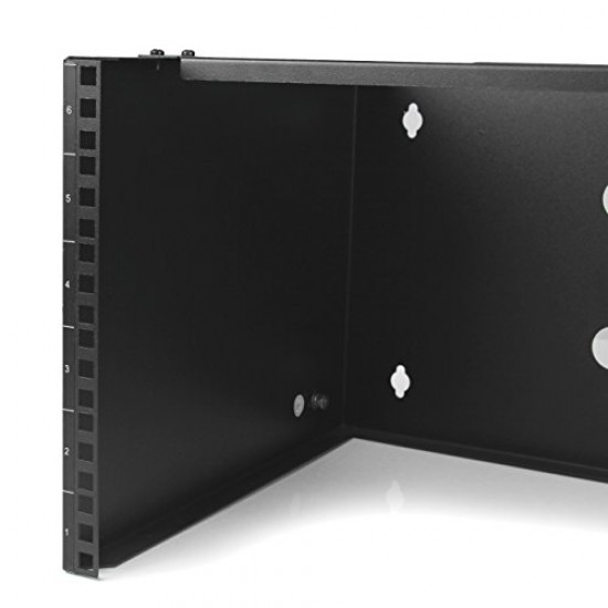 StarTech.com 6U 12-Inch Deep Wall Mounting Bracket for Patch Panel, WALLMOUNT6 (Black)