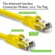 GearIT 20-Pack, Cat5e Ethernet Patch Cable 2 Feet - Snagless RJ45 Computer LAN Network Cord, Yellow