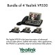 Yealink VP530 Bundle of 4 Business Video Phone 7" Touchscreen 4 VoIP Account