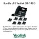 Yealink SIP-T42G - Bundle of 8 Gigabit IP Phone 6 Line Keys with Dual-color (red or green)LED  Wall Mountable