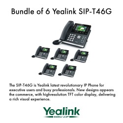 Yealink SIP-T46G - Bundle of 6 SIP-T46G IP Phone (PoE)