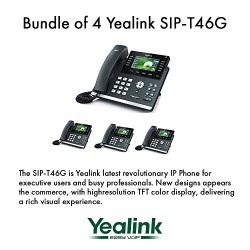 Yealink SIP-T46G - Bundle of 4 SIP-T46G IP Phone (PoE)