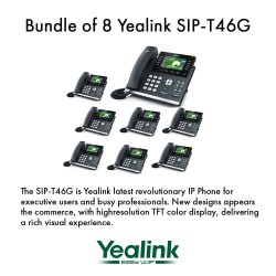 Yealink SIP-T46G - Bundle of 8 SIP-T46G IP Phone (PoE)