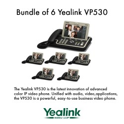 Yealink VP530 Bundle of 6 Business Video Phone 7" Touchscreen 4 VoIP Account