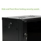 Navepoint 9U Deluxe IT Wallmount Cabinet Enclosure 19-Inch Server Network Rack With Locking Glass Door 16-Inches Deep Black