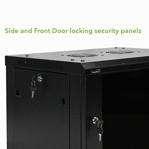 Navepoint 12u Deluxe It Wallmount Cabinet Enclosure 19 Inch Server