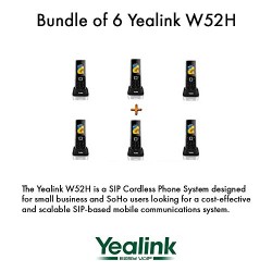 Yealink W52H - Bundle of 6 SIP Cordless Phone System for business solutions