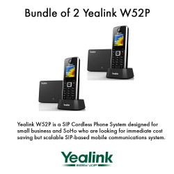 Yealink W52P Bundle of 2 Cordless Phone for business solutions up to 5 VoIP Acct