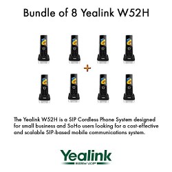 Yealink W52H - Bundle of 8 SIP Cordless Phone System for business solutions