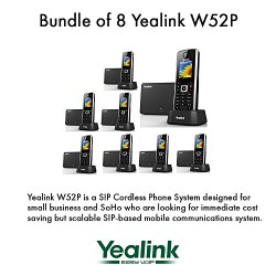 Yealink W52P - Bundle of 8 Cordless Phone System for business solutions