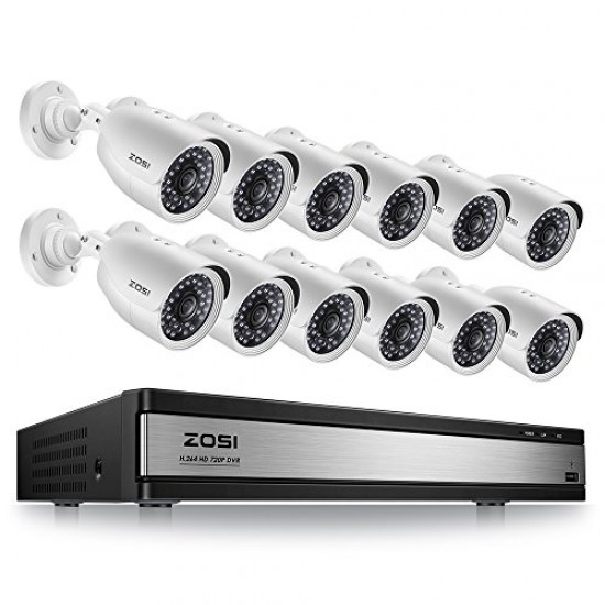 1080p HD 4 Channel Security Camera System,1080N Surveillance DVR Reorder with Hard Drive and (8) HD 1280TVL Outdoor/Indoor Weatherproof CCTV Cameras,Remote Access and Motion Detection