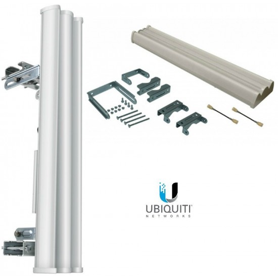 Ubiquiti AM-2G15-120 2x2 MIMO BaseStation Sector Antenna - Range - UHF - 2.30 GHz to 2.70 GHz - 16 dBi - Base Station - Sector
