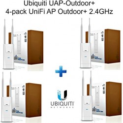 Ubiquiti UAP-Outdoor+ 4-pack UniFi AP Outdoor+ 2.4GHz PoE 802.11n 300Mbps 600ft