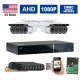 GW Security New AHD 8 Channel 1080P DVR Video Surveillance Camera System 8 1080P 2.1 Megapixel Outdoor/Indoor Weatherproof IR Night Vision Bullet and Dome Security Camera