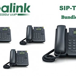 Yealink SIP-T19P VoIP phone PoE 10/100 1 SIP account LCD Without Power Supply, BUNDLE of 4