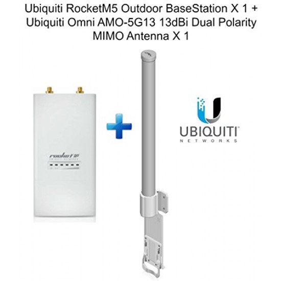 Ubiquiti RocketM5 Outdoor BaseStation X 1 + Omni AMO-5G13 13dBi Dual Antenna X 1