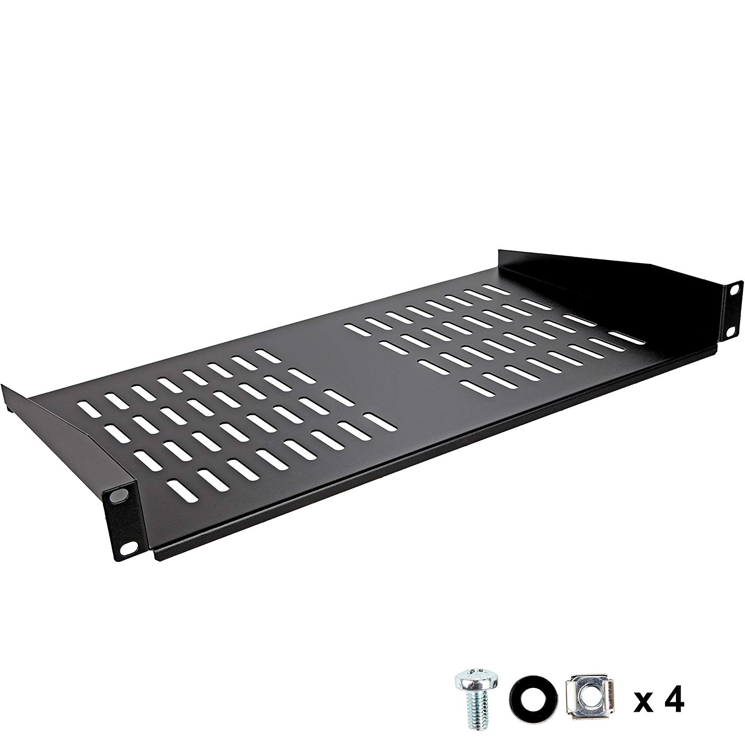 1U Vented Server Rack Mount Shelf Jingchengmei 10in Deep Steel Universal Cantilever Tray for 19-Inch AV and Network Equipment Rack 2 Pack 44lbs Disassembled for Safety
