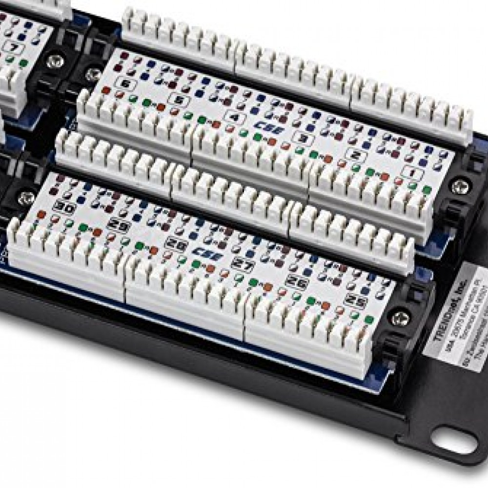 TRENDnet 24-Port Cat5/5e RJ-45 UTP Unshielded Wallmount or Rackmount ...