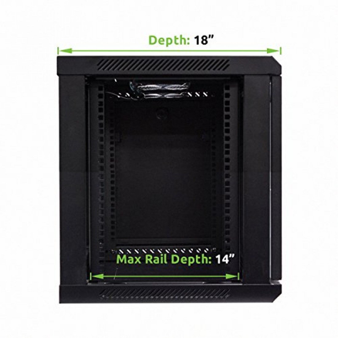 Navepoint 9U Deluxe IT Wallmount Cabinet Enclosure 19-Inch Server ...