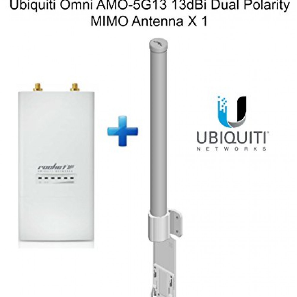 Ubiquiti Rocketm5 Outdoor Basestation X 1 Omni Amo 5g13 13dbi Dual Antenna X 1 4095