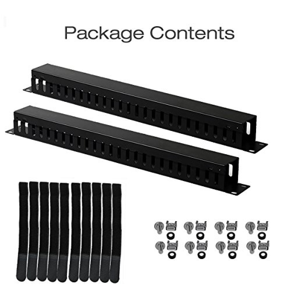 Lancher 19 Inch 1U Cable management Horizontal Cable Rack Mount manager ...