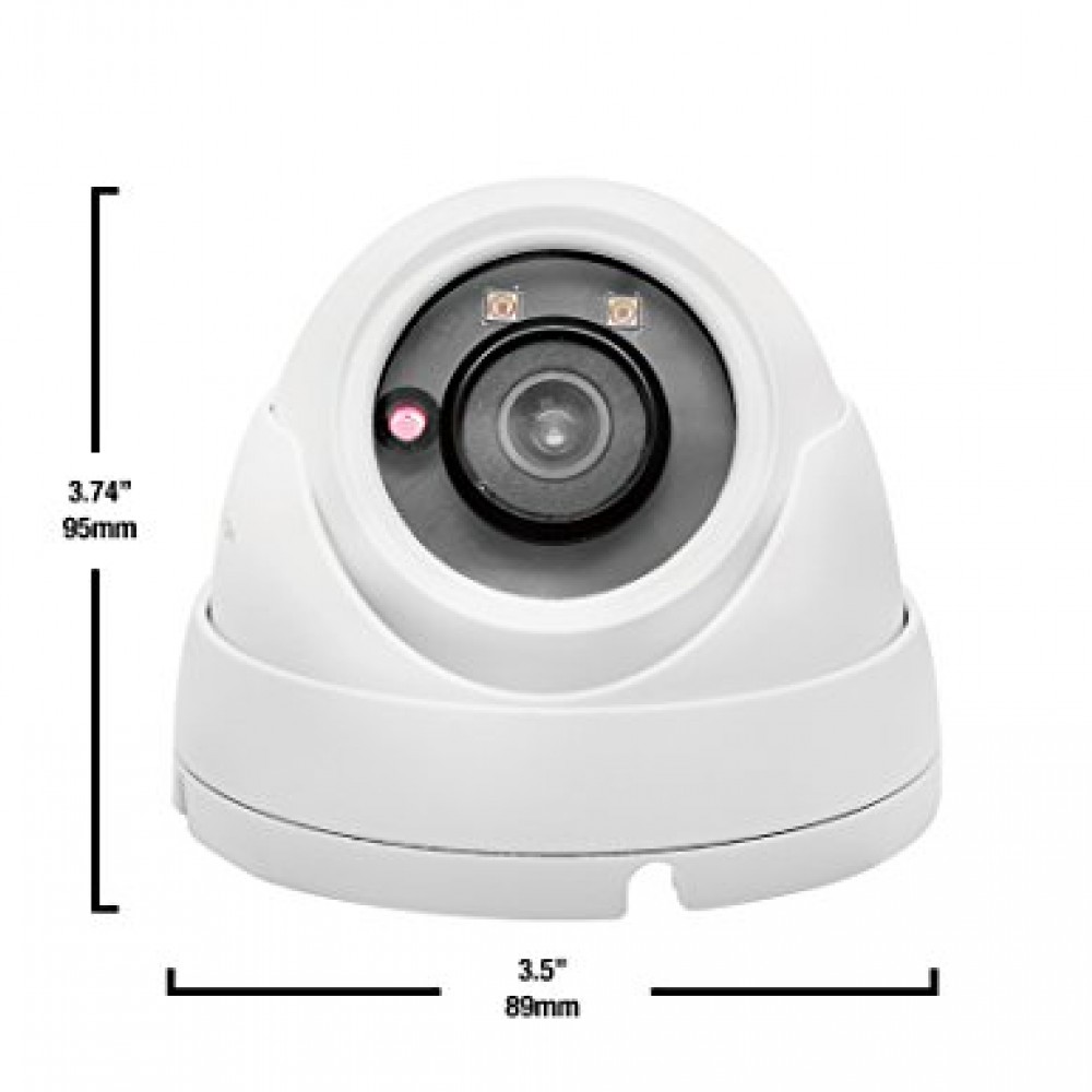 IP PoE Fixed Lens Dome HD Security Camera CCTV 2MP, 2.8mm Lens